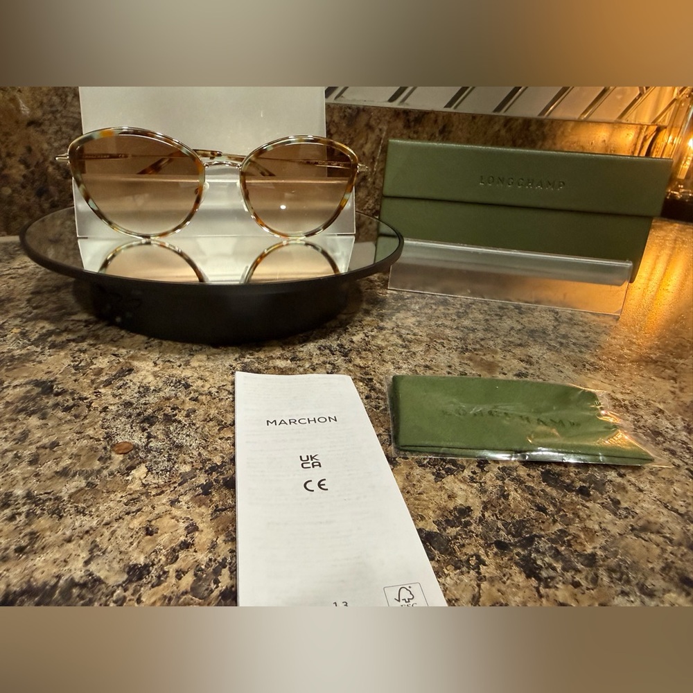 Longchamp Brown Patterned Sunglasses